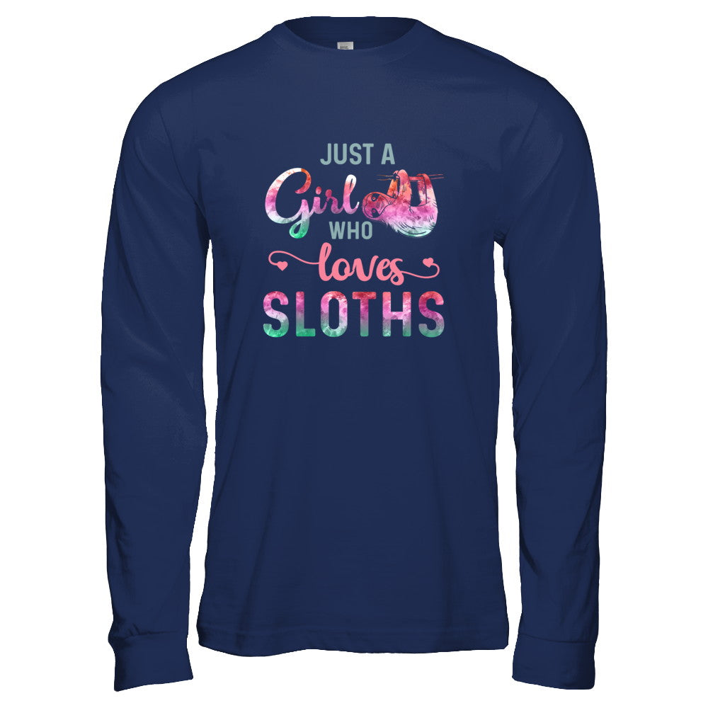 Just A Girl Who Loves Sloths Sloth Lover T-Shirt & Tank Top | Teecentury.com