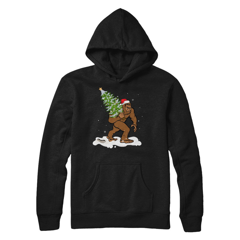 Bigfoot Christmas Tree Boys Men Sasquatch Santa Gift T-Shirt & Sweatshirt | Teecentury.com