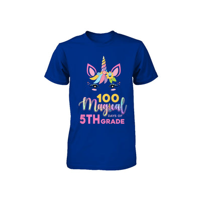 100 Magical Days Of 5Th Grade School Unicorn Girl Gift Youth Youth Shirt | Teecentury.com