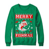Merry Fishmas Fishing Fish Christmas Sweater T-Shirt & Sweatshirt | Teecentury.com