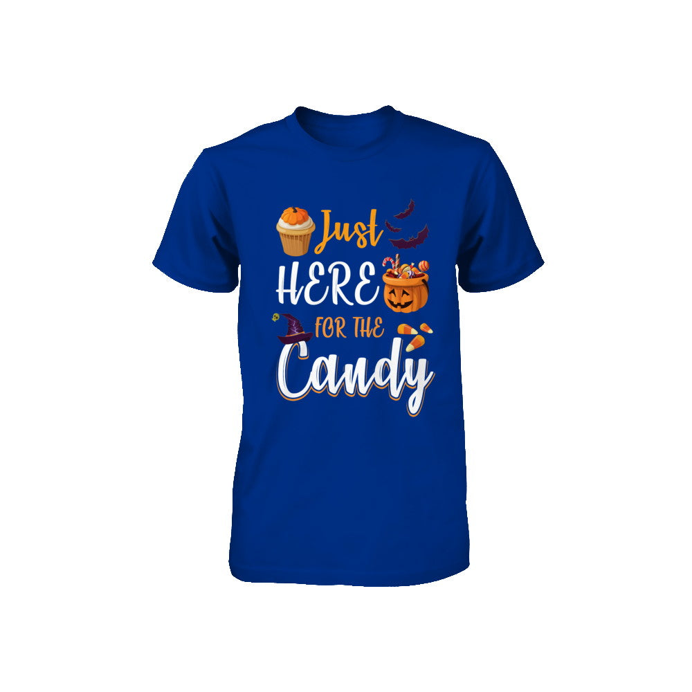 Just Here For The Candy Funny Halloween Kids Boy Girl Youth Youth Shirt | Teecentury.com