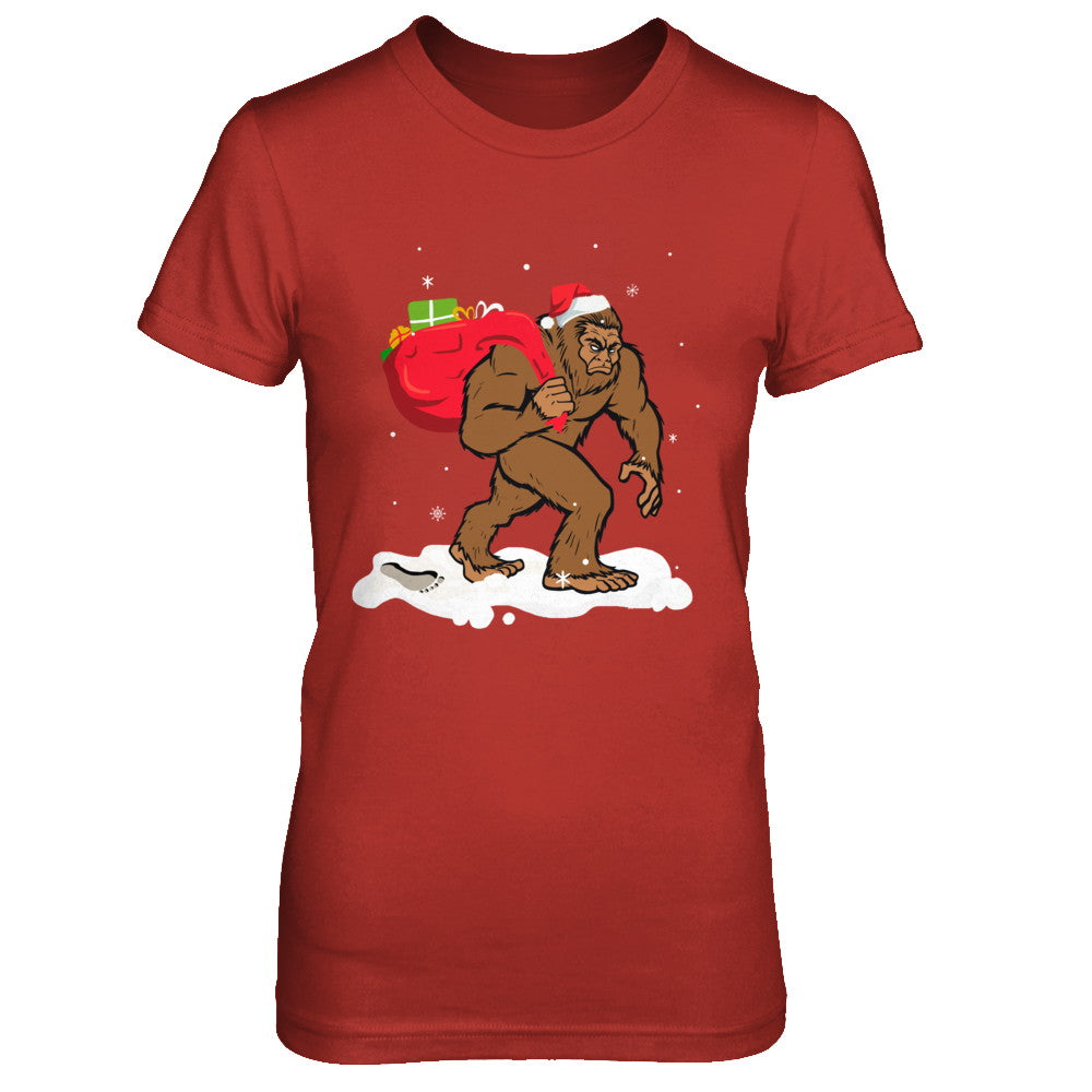 Bigfoot Santa Christmas Boys Men Sasquatch Xmas Gift T-Shirt & Sweatshirt | Teecentury.com