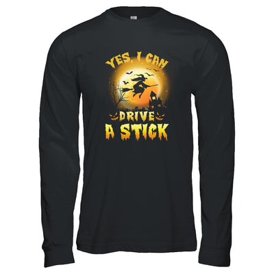 Yes I Can Drive A Stick Broom Funny Halloween Witch T-Shirt & Tank Top | Teecentury.com
