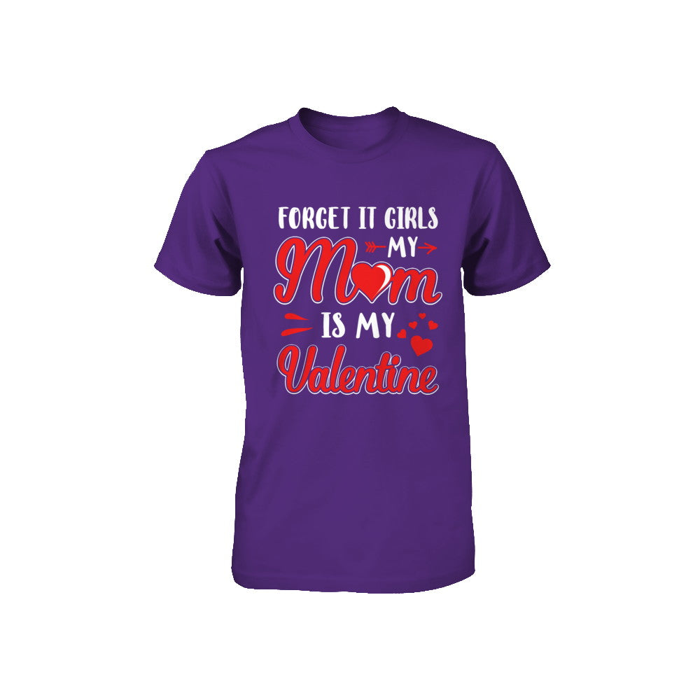 My Mom Is My Valentine For Girl Funny Valentines Day Youth Youth Shirt | Teecentury.com