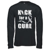 Kick For A Cure Soccer Gray Brain Cancer Diabetes Awareness T-Shirt & Hoodie | Teecentury.com