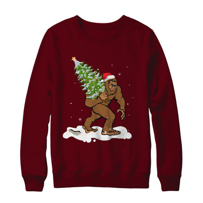 Bigfoot Christmas Tree Boys Men Sasquatch Santa Gift T-Shirt & Sweatshirt | Teecentury.com