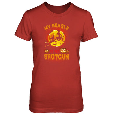 My Beagle Rides Shotgun Halloween Dog T-Shirt & Tank Top | Teecentury.com