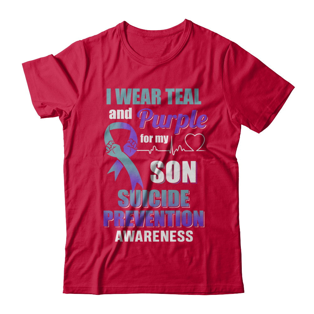 I Wear Teal Purple For My Son Suicide Prevention Awareness T-Shirt & Hoodie | Teecentury.com