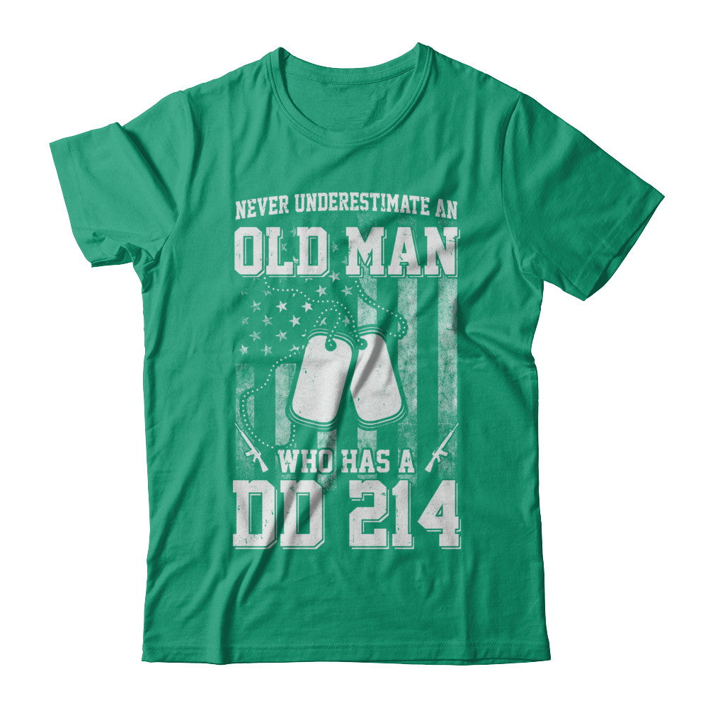 Never Underestimate An Old Man Who Has DD214 T-Shirt & Hoodie | Teecentury.com