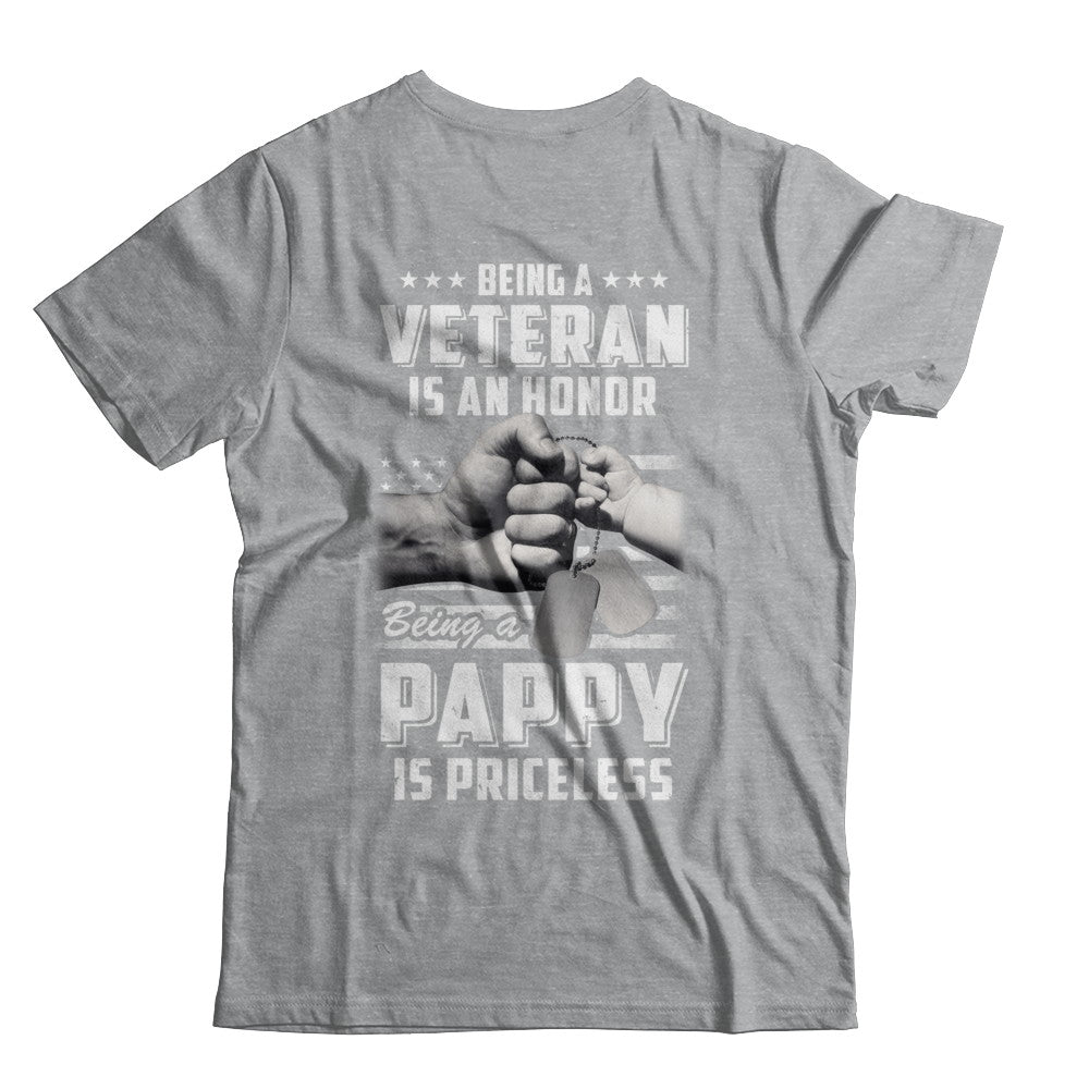 Being A Veteran Is An Honor Being A Pappy Is Priceless T-Shirt & Hoodie | Teecentury.com