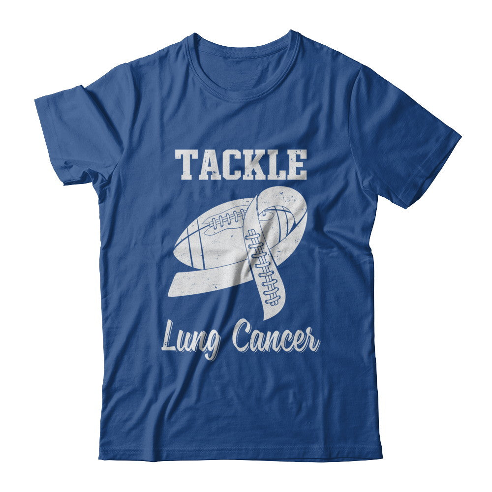 Football Survivor Tackle Clear Lung Cancer Awareness T-Shirt & Hoodie | Teecentury.com