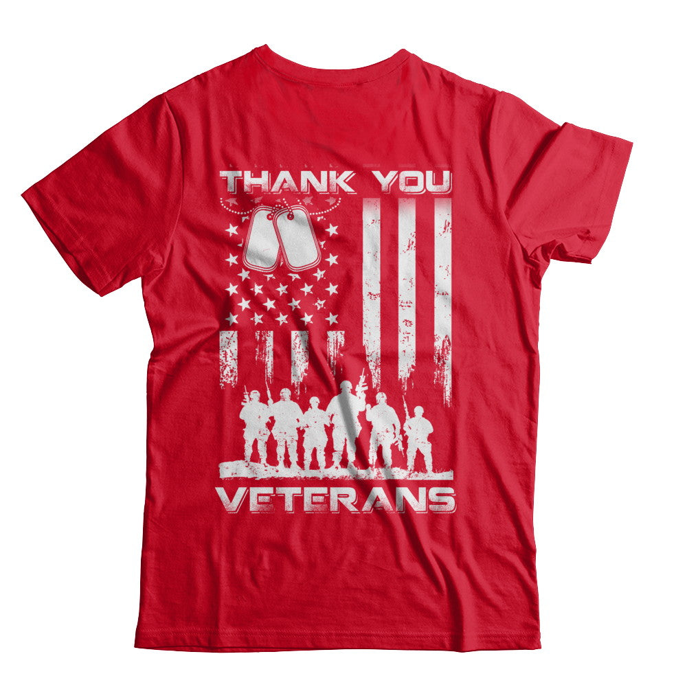 Veteran Thank You Veterans American Flag T-Shirt & Hoodie | Teecentury.com