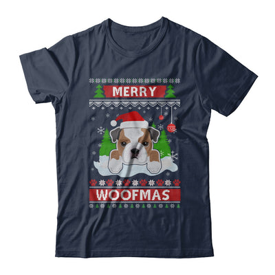 Bulldog Merry Woofmas Ugly Christmas Sweater T-Shirt & Sweatshirt | Teecentury.com