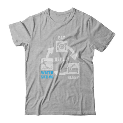 Eat Sleep Water Skiing Repeat Funny Lake Sports T-Shirt & Hoodie | Teecentury.com