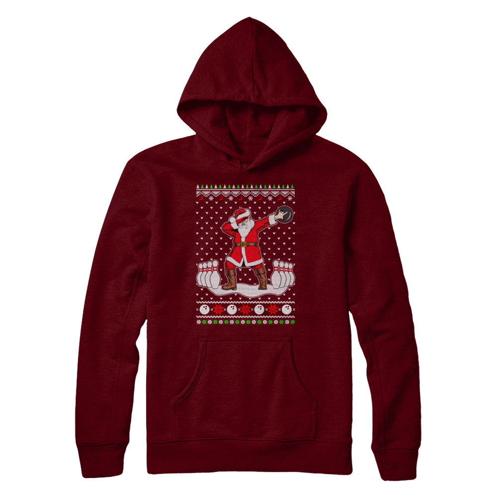 Dabbing Santa Claus Bowling Ugly Christmas Sweater T-Shirt & Sweatshirt | Teecentury.com