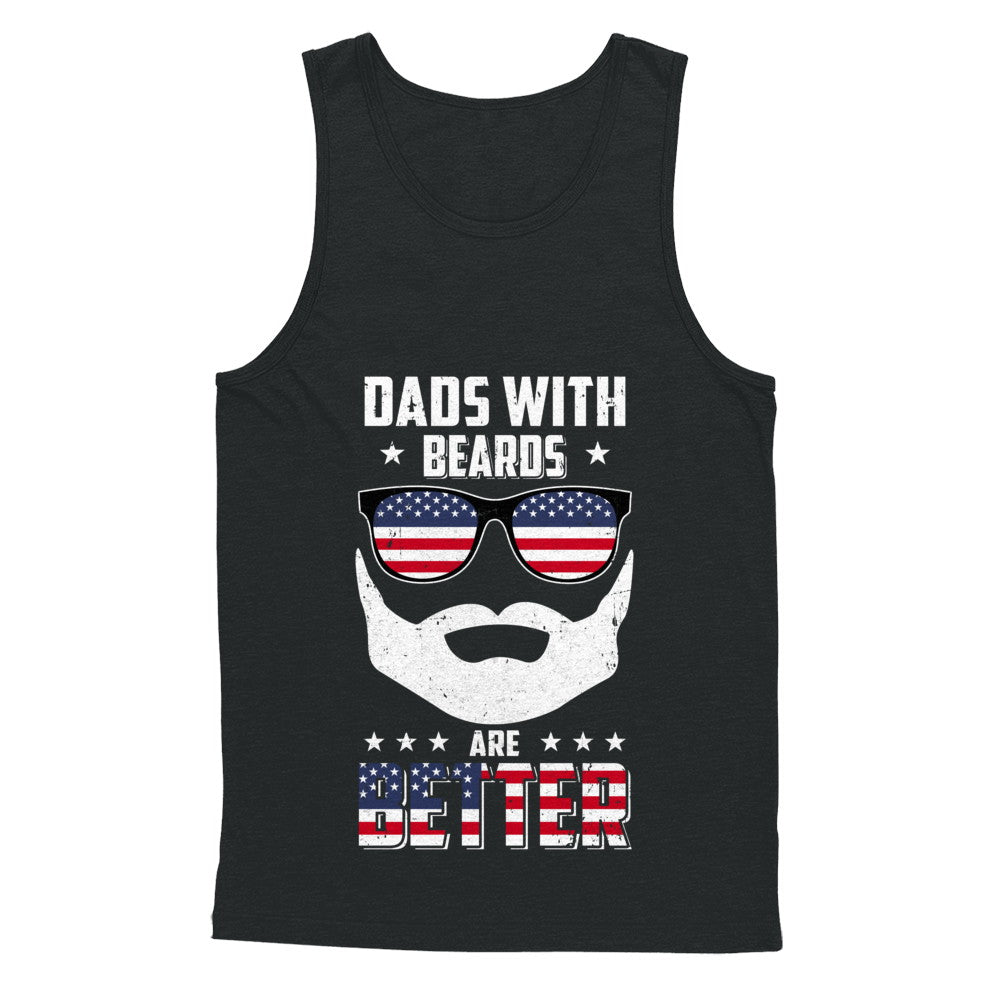 Dads With Beards Are Better American Flag Fathers Day T-Shirt & Hoodie | Teecentury.com