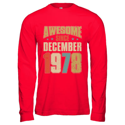 Vintage Retro Awesome Since December 1978 44th Birthday T-Shirt & Hoodie | Teecentury.com