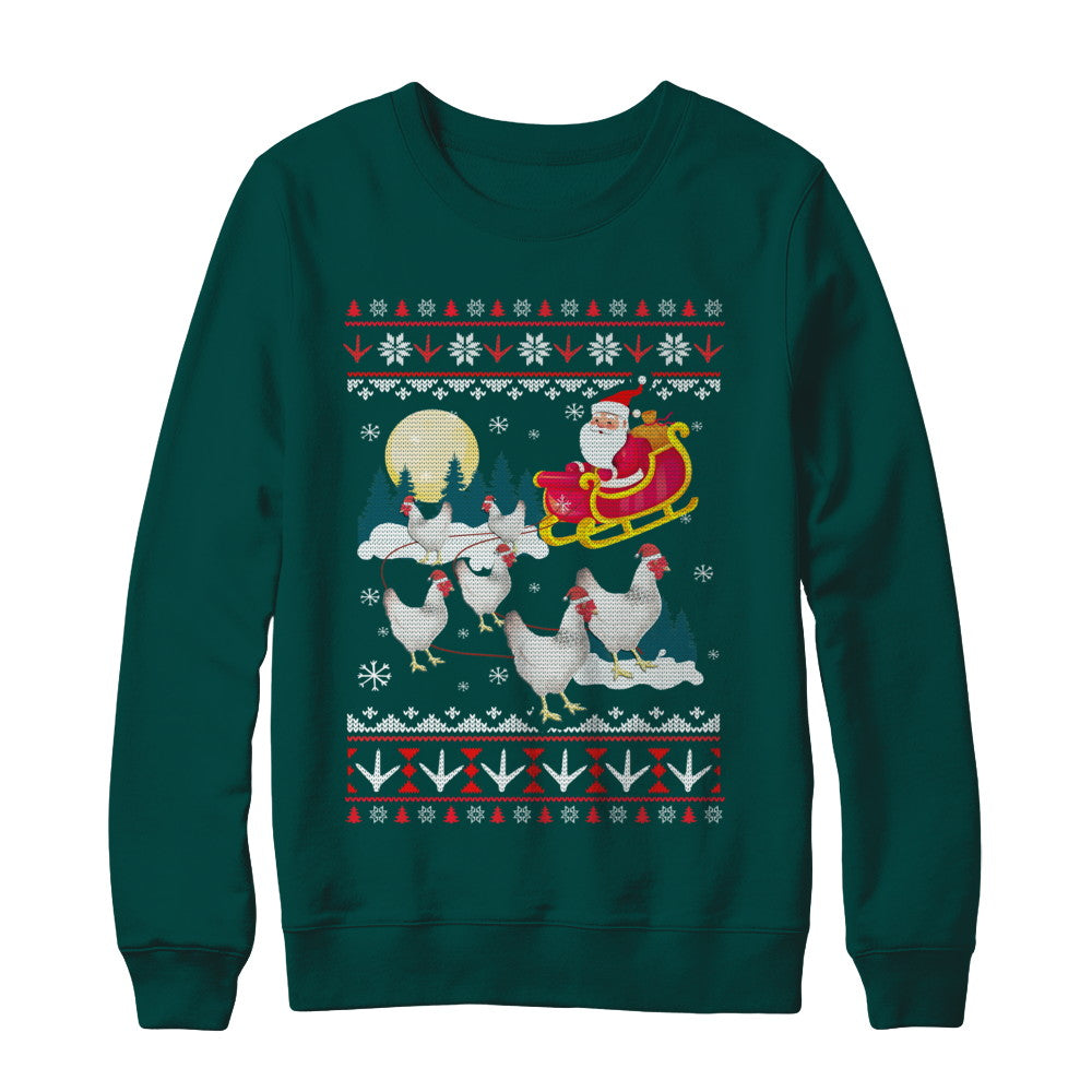 Funny Chicken Ugly Christmas Sweater Gifts T-Shirt & Sweatshirt | Teecentury.com