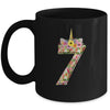 7th Birthday Girl 7 Years Old Awesome Unicorn Flower Mug Coffee Mug | Teecentury.com