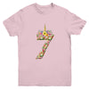 7th Birthday Girl 7 Years Old Awesome Unicorn Flower Youth Youth Shirt | Teecentury.com