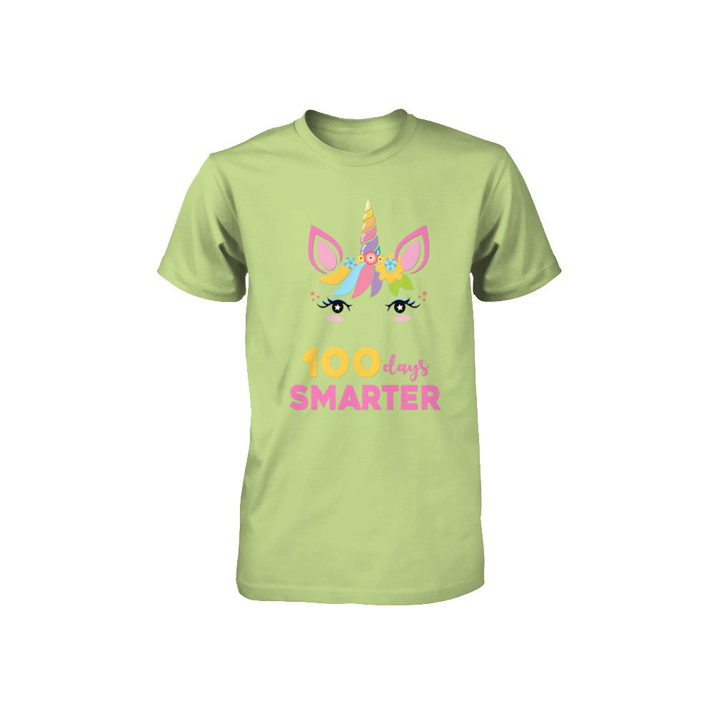 100 Days Smarter Of School Unicorn Girl Gifts Youth Youth Shirt | Teecentury.com