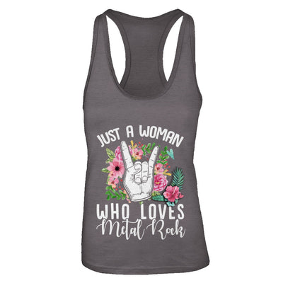 Just A Woman Who Loves Metal Rock T-Shirt & Tank Top | Teecentury.com