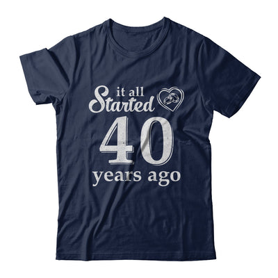 40Th Wedding Anniversary Married Couples 1982 Husband Wife T-Shirt & Hoodie | Teecentury.com