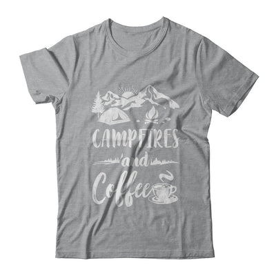 Coffee And Campfires Funny Camping Gifts T-Shirt & Hoodie | Teecentury.com