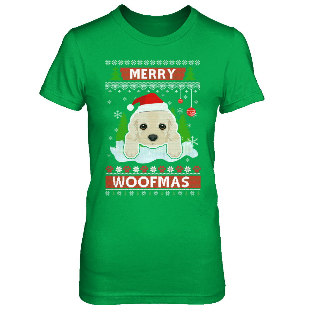Golden Retriever Merry Woofmas Ugly Christmas Sweater T-Shirt & Sweatshirt | Teecentury.com