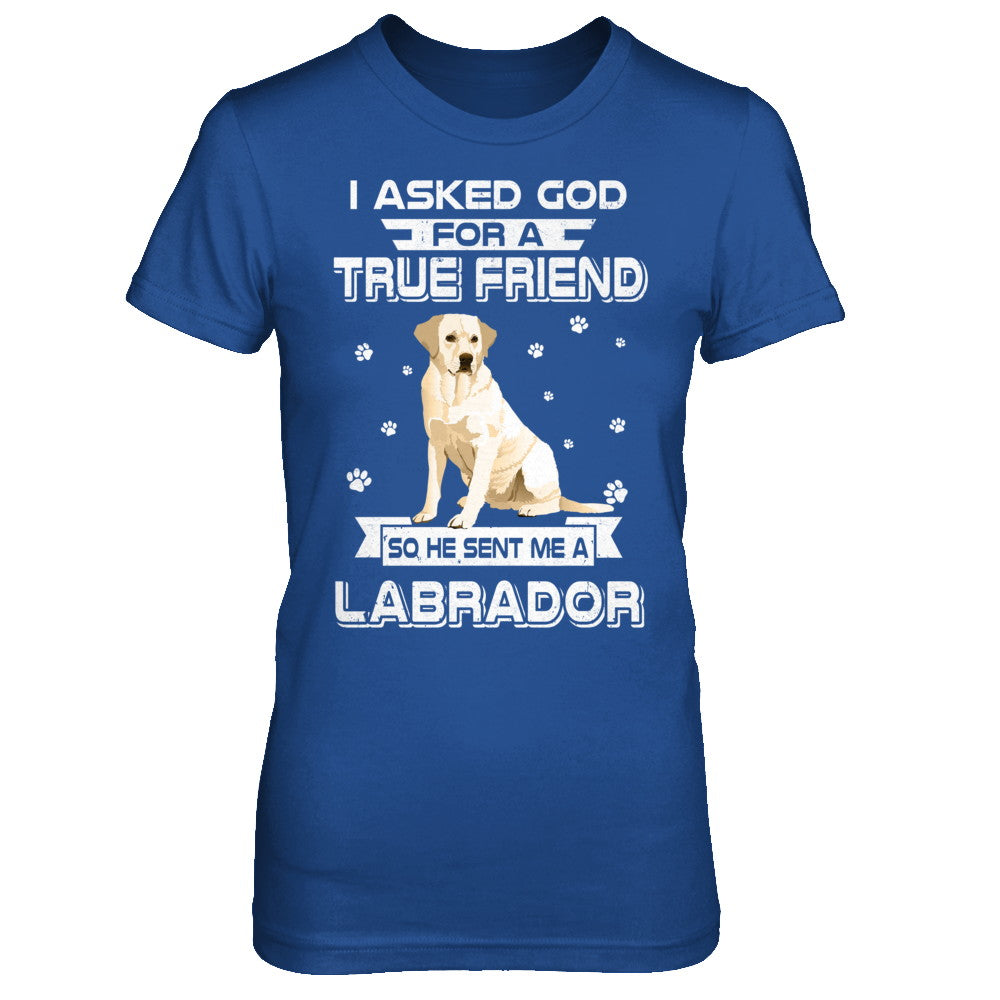 I Asked God For A True Friend So Sent Me Labrador Dog T-Shirt & Hoodie | Teecentury.com
