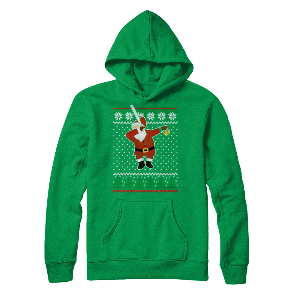 Dabbing Santa Softball Ugly Sweater Christmas T-Shirt & Sweatshirt | Teecentury.com