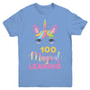 100 Days Of Magical Leaning School Unicorn Girl Gift Youth Youth Shirt | Teecentury.com