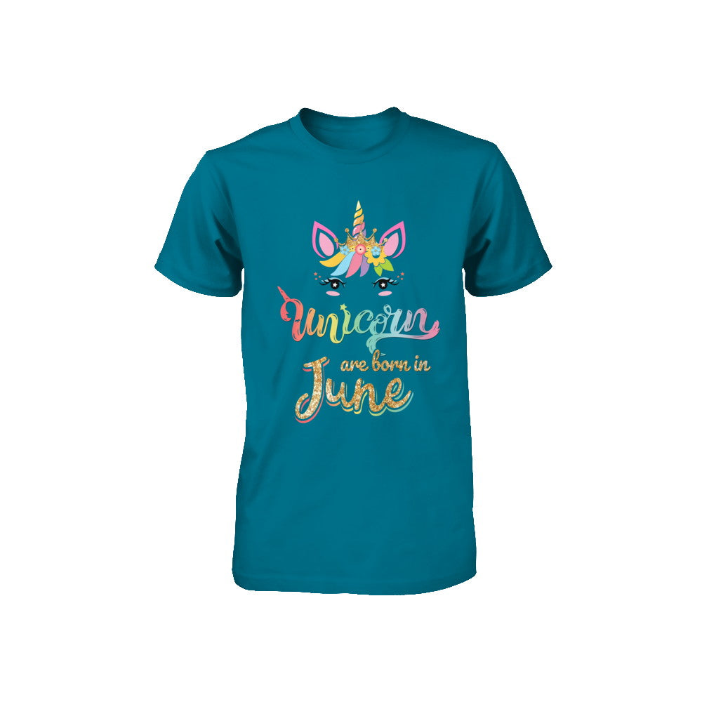 Cute Unicorns Are Born In June Birthday Gift Youth Youth Shirt | Teecentury.com