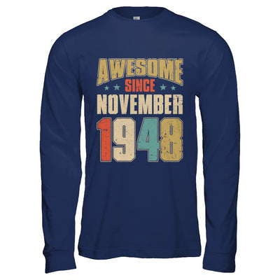 Vintage Retro Awesome Since November 1948 74th Birthday T-Shirt & Hoodie | Teecentury.com