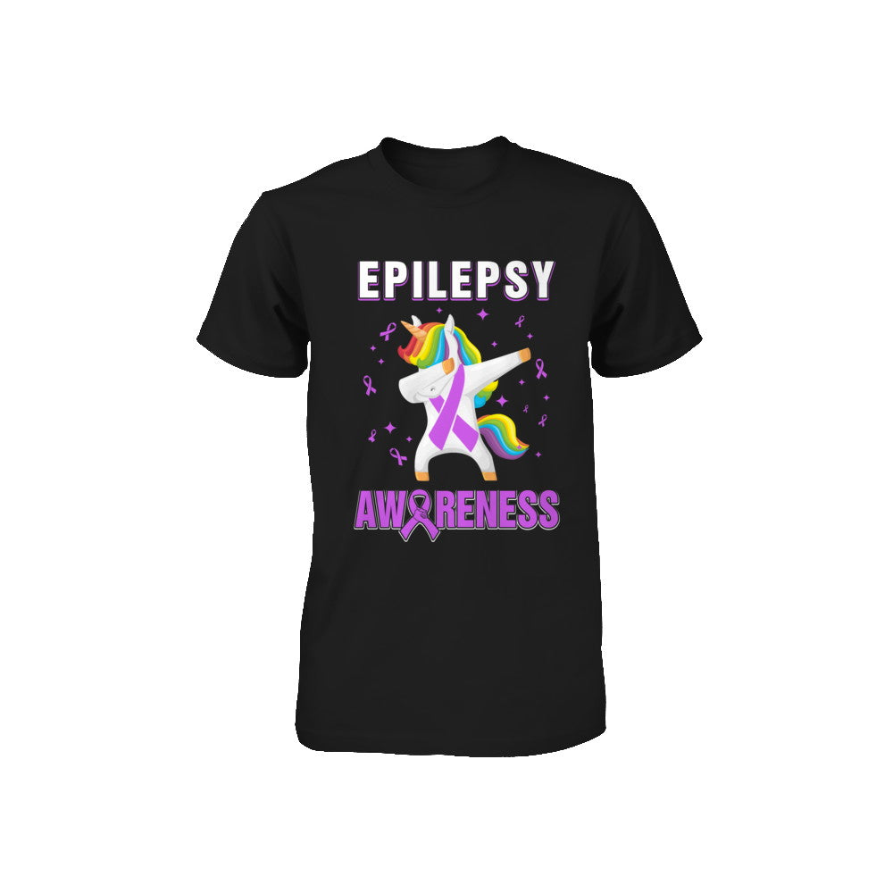 Inspirational Epilepsy Awareness Unicorn Support Youth Youth Shirt | Teecentury.com
