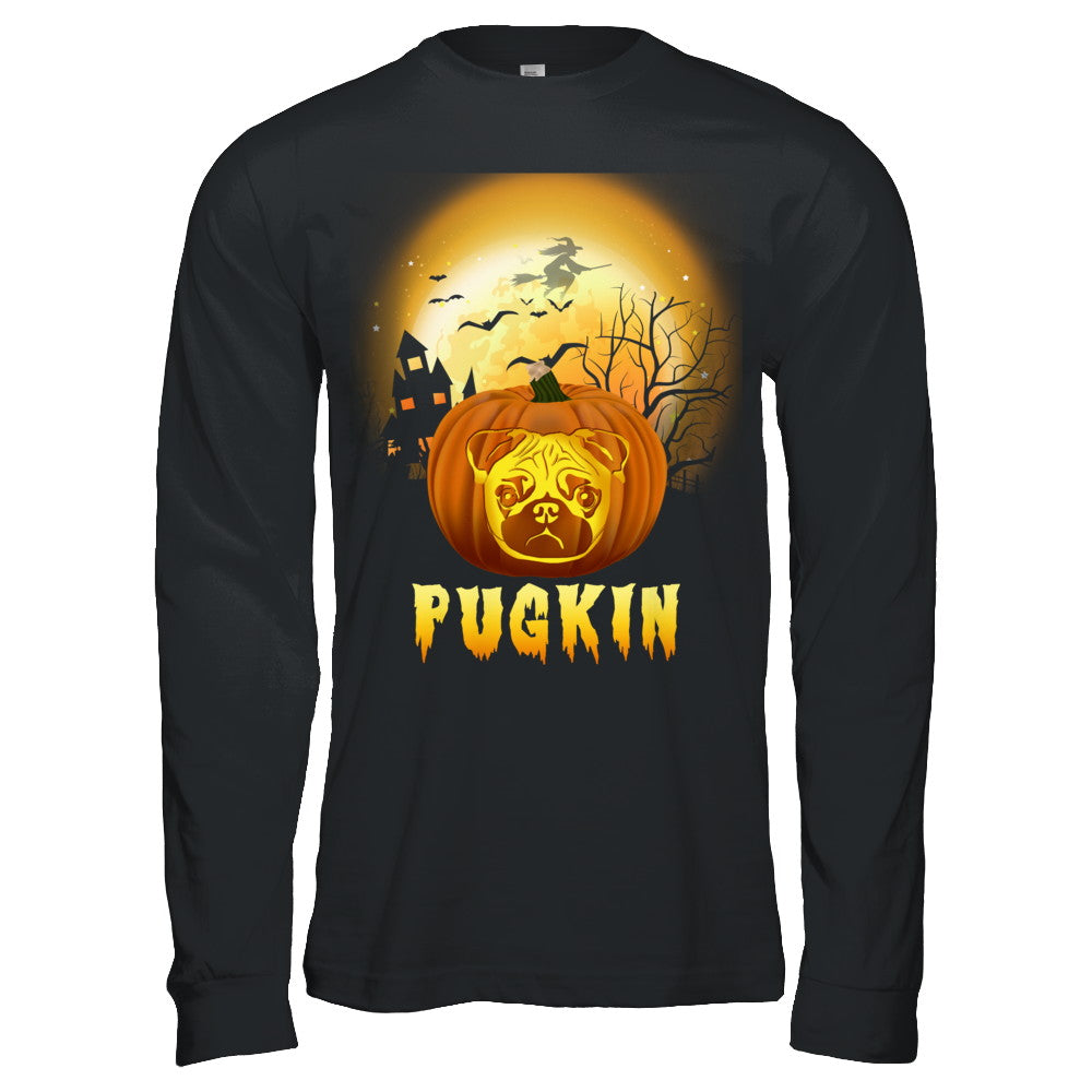 Halloween Pugkin Funny Pumpkin Pug T-Shirt & Hoodie | Teecentury.com