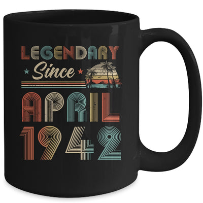 80th Birthday 80 Years Old Legendary Since April 1942 Mug Coffee Mug | Teecentury.com