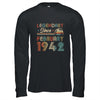 80th Birthday 80 Years Old Legendary Since February 1942 T-Shirt & Hoodie | Teecentury.com