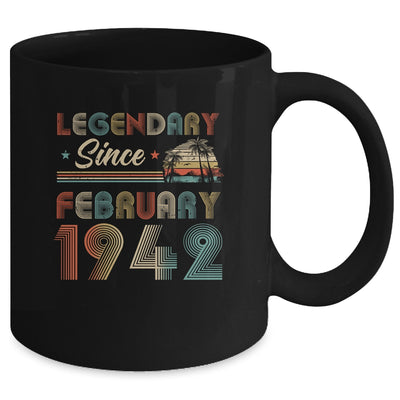 80th Birthday 80 Years Old Legendary Since February 1942 Mug Coffee Mug | Teecentury.com