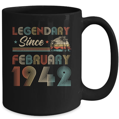 80th Birthday 80 Years Old Legendary Since February 1942 Mug Coffee Mug | Teecentury.com