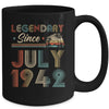 80th Birthday 80 Years Old Legendary Since July 1942 Mug Coffee Mug | Teecentury.com