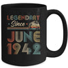 80th Birthday 80 Years Old Legendary Since June 1942 Mug Coffee Mug | Teecentury.com