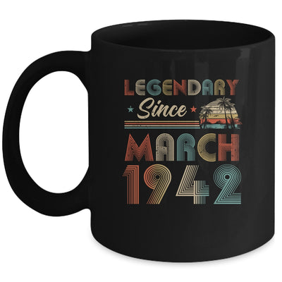 80th Birthday 80 Years Old Legendary Since March 1942 Mug Coffee Mug | Teecentury.com