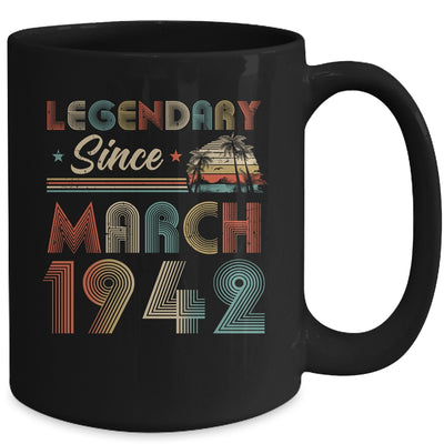 80th Birthday 80 Years Old Legendary Since March 1942 Mug Coffee Mug | Teecentury.com