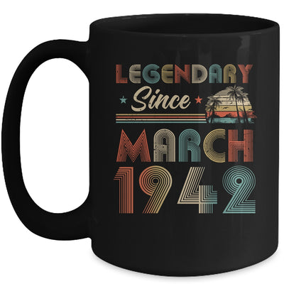 80th Birthday 80 Years Old Legendary Since March 1942 Mug Coffee Mug | Teecentury.com