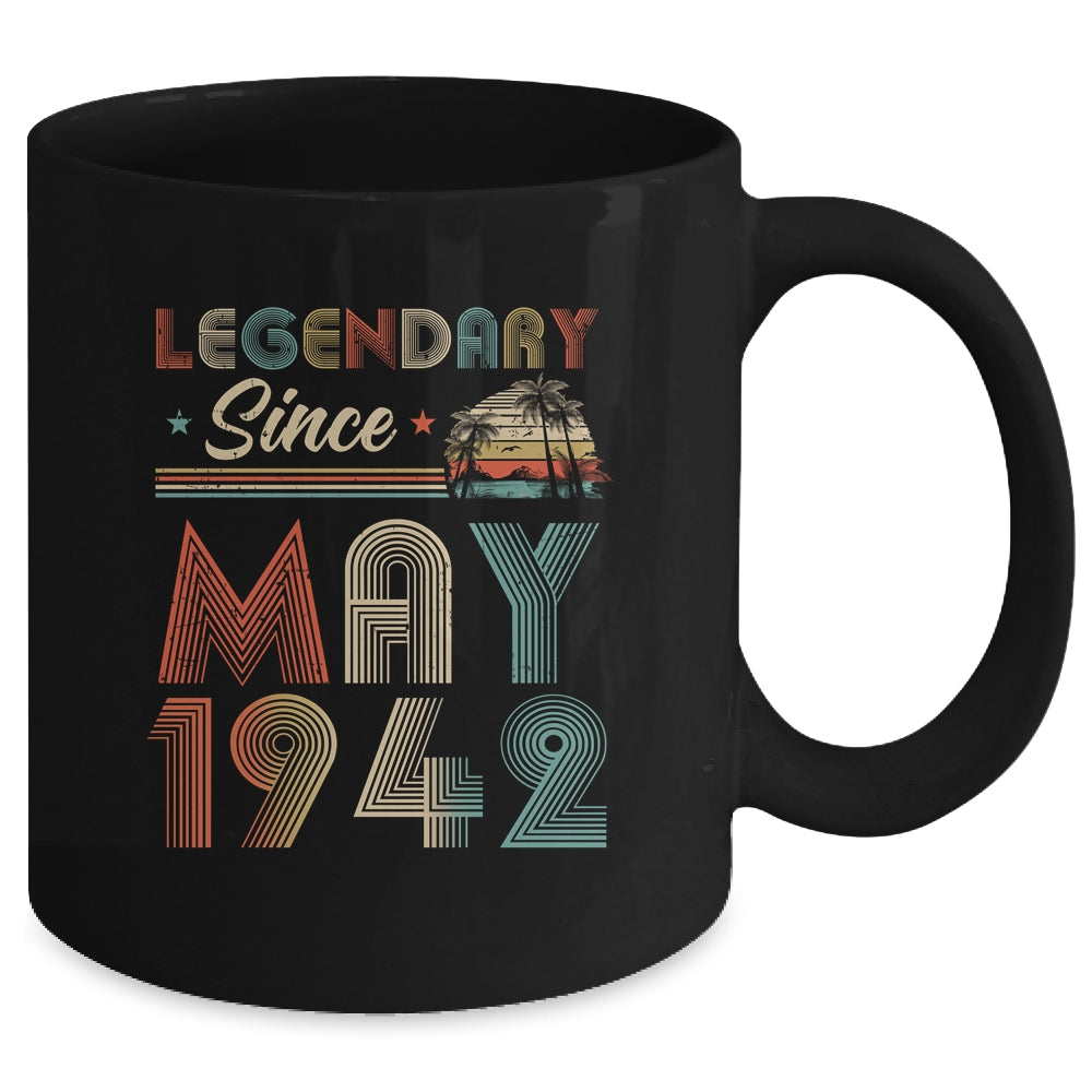 80th Birthday 80 Years Old Legendary Since May 1942 Mug Coffee Mug | Teecentury.com