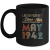 80th Birthday 80 Years Old Legendary Since May 1942 Mug Coffee Mug | Teecentury.com
