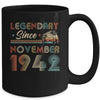80th Birthday 80 Years Old Legendary Since November 1942 Mug Coffee Mug | Teecentury.com
