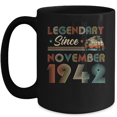 80th Birthday 80 Years Old Legendary Since November 1942 Mug Coffee Mug | Teecentury.com