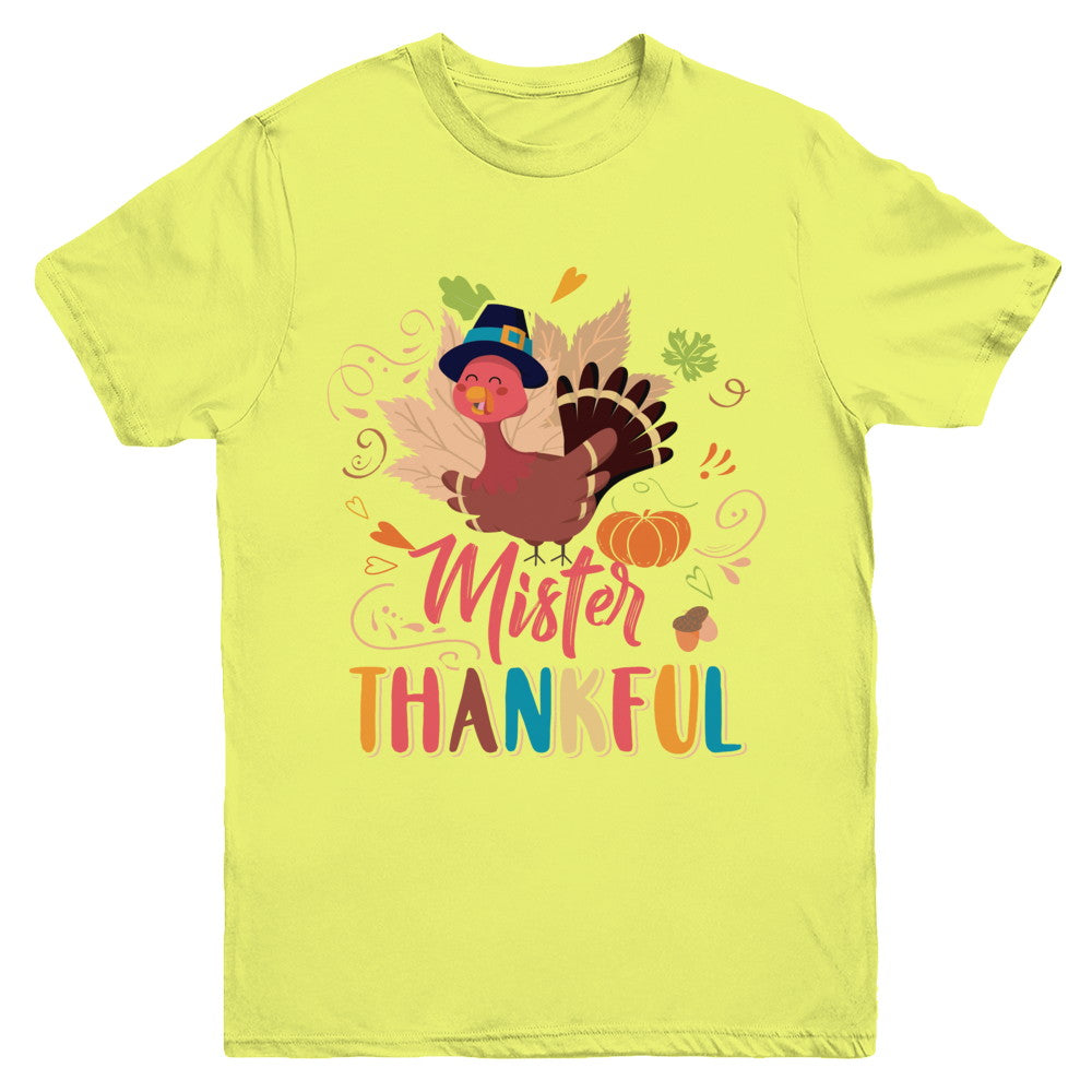 Cute Mister Thankful Turkey Thanksgiving Youth Youth Shirt | Teecentury.com